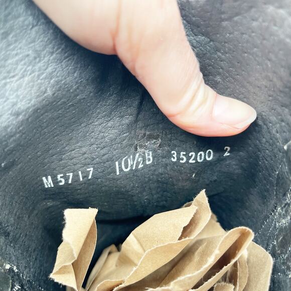 Lucchese Women's 10.5 Black Oklahoma Calfskin Studded Crystal Cowgirl Boots - Picture 10 of 11